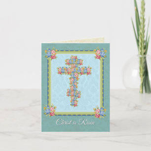 Festiva Tarjeta Católica de Pascua Eslavona Bizantina Orto