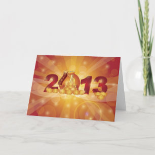 Festiva Tarjeta china feliz del Año Nuevo 2013