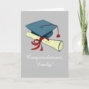 Festiva Tarjeta clásica de felicitación por graduación