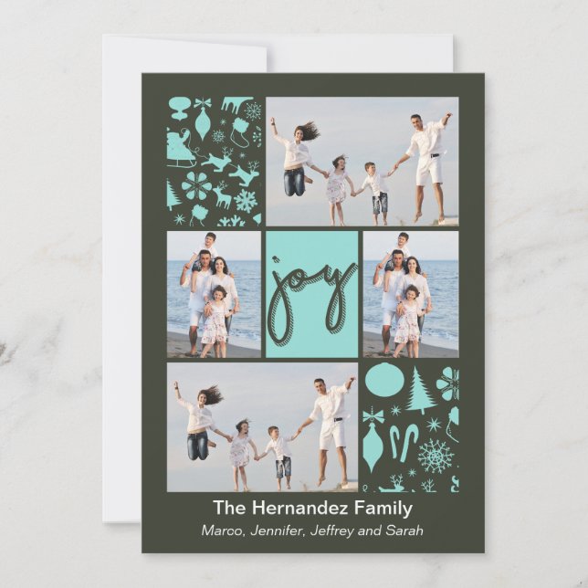 Festiva Tarjeta clasificada alegría de la foto del día de (Anverso)