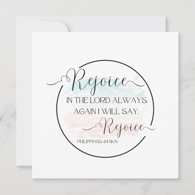 Festiva Tarjeta con verso bíblico (Anverso)