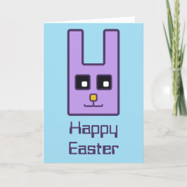 Festiva Tarjeta Conejo Cuadrado de Pascua