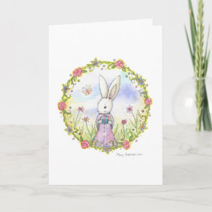 Festiva Tarjeta Conejo de Pascua