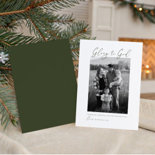 Festiva Tarjeta Cristiana De Foto Con Letra Moderna Minima