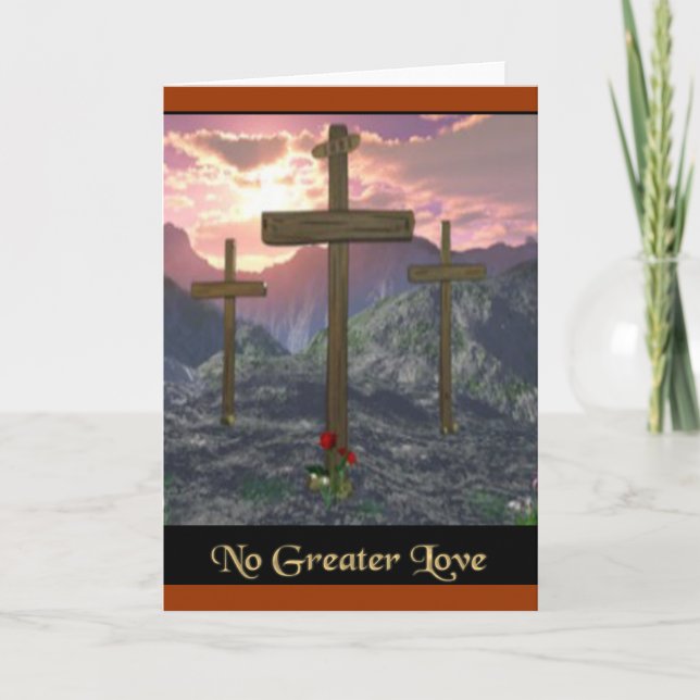 Festiva tarjeta cristiana de Pascua (Anverso)