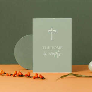 Festiva Tarjeta cristiana de Pascua La tumba está vacía