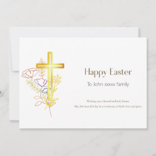 Festiva Tarjeta cristiana feliz de Pascua personalizada