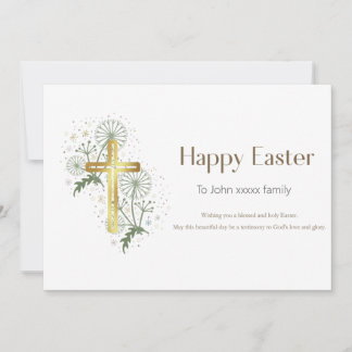 Festiva Tarjeta cristiana feliz de Pascua personalizada