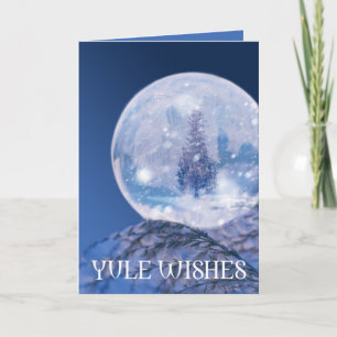 Festiva Tarjeta Crystal Yule de invierno