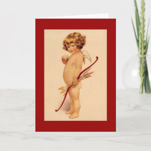 Festiva Tarjeta Cupido de Vintage