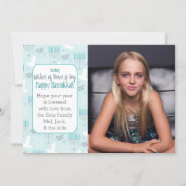 Festiva Tarjeta Custome de Peace & Joy Hanukkah