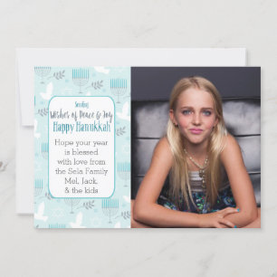 Festiva Tarjeta Custome de Peace & Joy Hanukkah