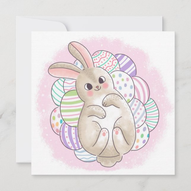 Festiva Tarjeta Cuta de Pascua (Anverso)