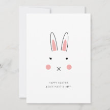 Tarjeta Cute Rabbit Face Easter