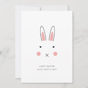 Festiva Tarjeta Cute Rabbit Face Easter