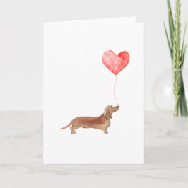 Festiva Tarjeta Dachshund Valentines, perro Valentines