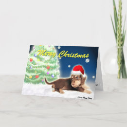 Festiva Tarjeta Dachshund Xmas Tree (Personalizable) Tree