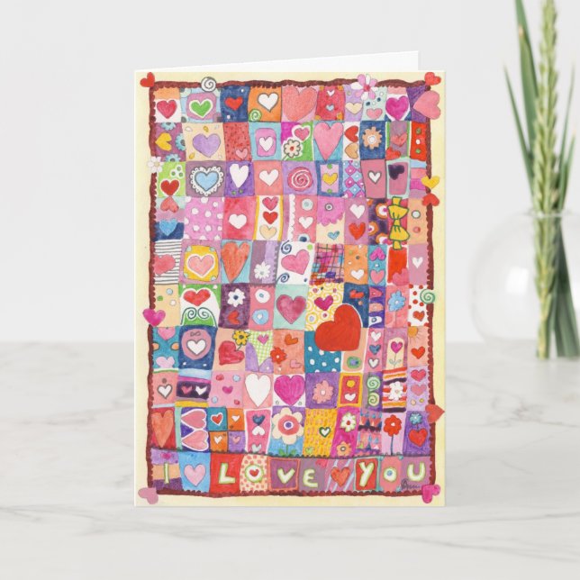 Festiva Tarjeta de 100 corazones (Anverso)