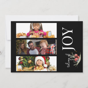 FESTIVA TARJETA DE 3 NAVIDADES FOTOGRÁFICOS - ALEGRÍA CON