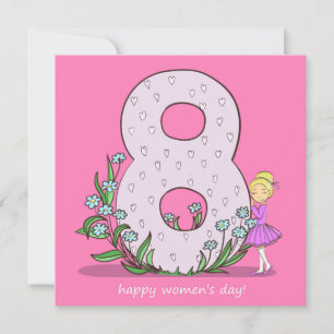 Festiva Tarjeta de 8 marchas con un gran bailarín de ocho 