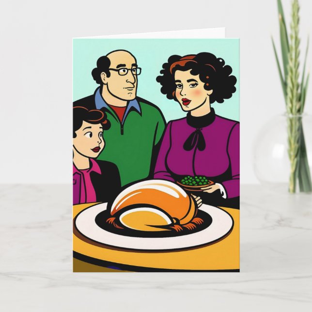 Festiva Tarjeta de Acción de Gracias (Anverso)