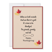 Tarjeta de Acción de Gracias