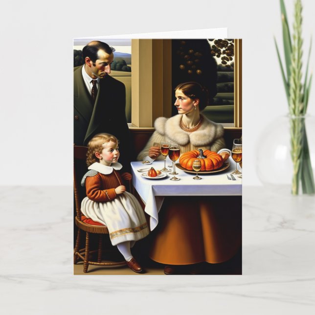 Festiva Tarjeta de Acción de Gracias (Anverso)