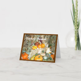 Festiva Tarjeta de Acción de Gracias de Tiro para Turquía,