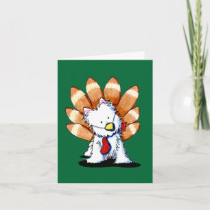 Festiva Tarjeta de Acción de Gracias KiniArt Westie