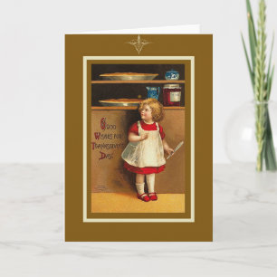 Festiva Tarjeta de Acción de Gracias Vintage