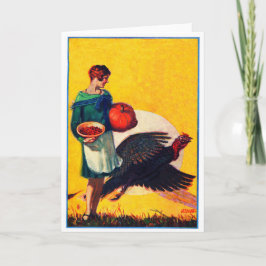 Festiva Tarjeta de Acción de Gracias Vintage 1928
