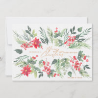 Tarjeta de acuarela de bienvenida para navidades