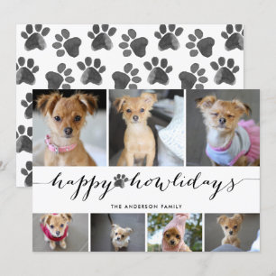 Festiva Tarjeta de Acuarela de Pata Feliz Howlidays 7 Foto