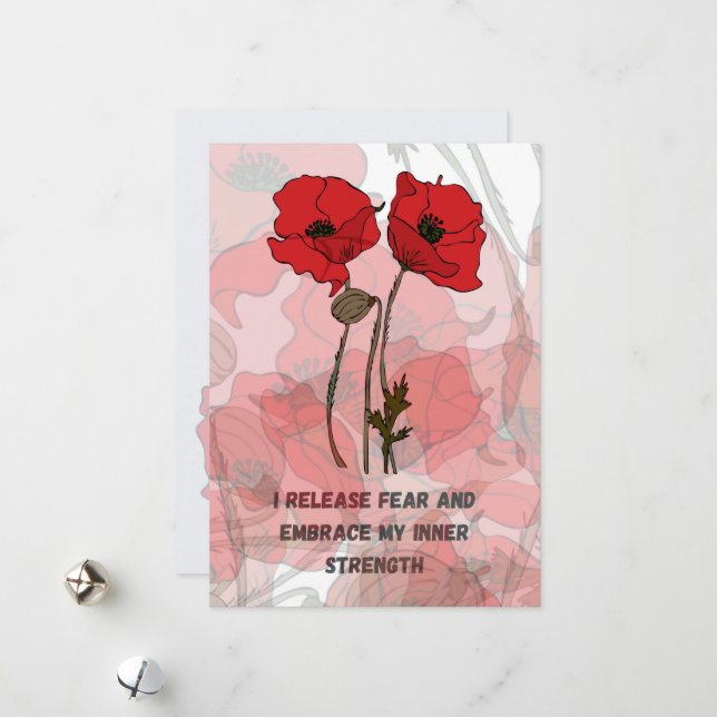 Festiva Tarjeta de afirmación del parto con flores (Anverso/Reverso In Situ)