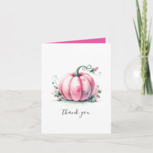 Festiva Tarjeta de agradecimiento de acuarela de otoño