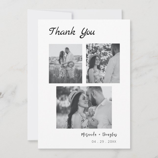 Festiva Tarjeta de agradecimiento de boda personalizada (Anverso)