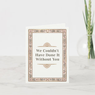Festiva Tarjeta de agradecimiento de boda - Vidrio emploma