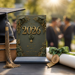 Festiva Tarjeta de agradecimiento de graduación con diseño
