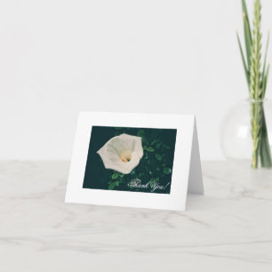 Festiva Tarjeta de agradecimiento de hermosa lirio blanca