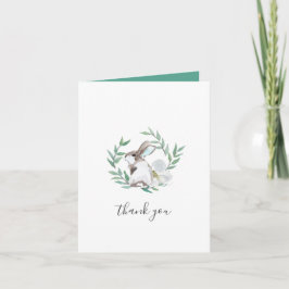 Festiva Tarjeta de agradecimiento de la acuarela del conej