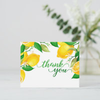 Tarjeta de agradecimiento de limón