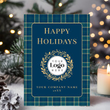 Tarjeta de agradecimiento de vacaciones con logoti