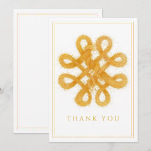 Festiva Tarjeta de agradecimiento GOLTIC KNOT Flat