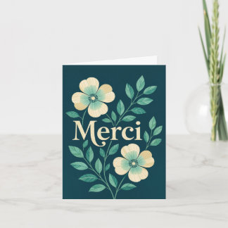 Festiva Tarjeta de agradecimiento Merci