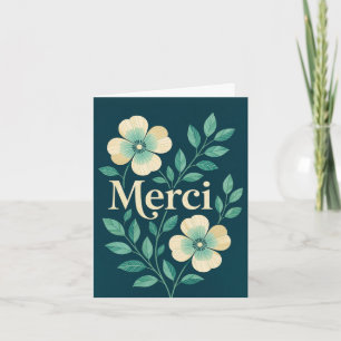 Festiva Tarjeta de agradecimiento Merci