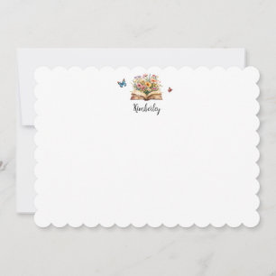 Festiva Tarjeta de agradecimiento para el libro de cuentos