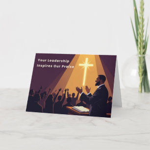Festiva Tarjeta de agradecimiento para el pastor
