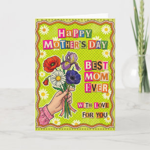 Festiva Tarjeta de Agradecimiento para Mamá
