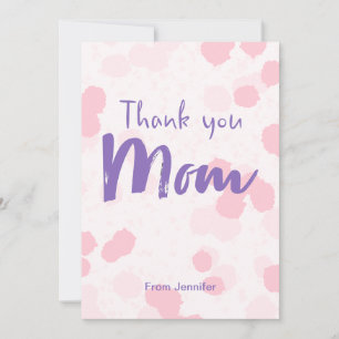 Festiva Tarjeta de agradecimiento personalizada para mamá