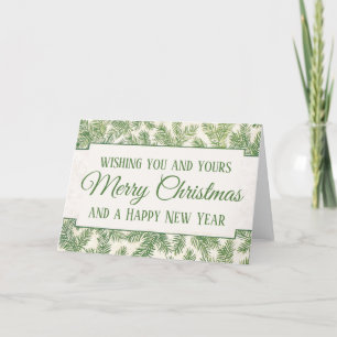 Festiva Tarjeta de aguja de Pino Evergreen Vintage de Feli